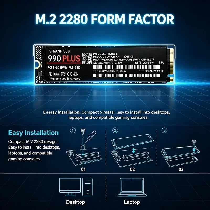 NOUVEAU 990 Plus M.2 NVMe PCIe - M.2 Nvme 4Tb Pcie 4.0 Ssd avis et prix