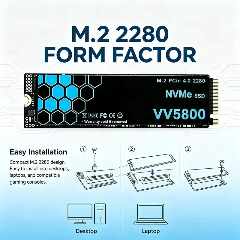 Nouveau disque dur SSD M.2 VV5 - M.2 Nvme 4Tb Pcie 4.0 Ssd avis et prix