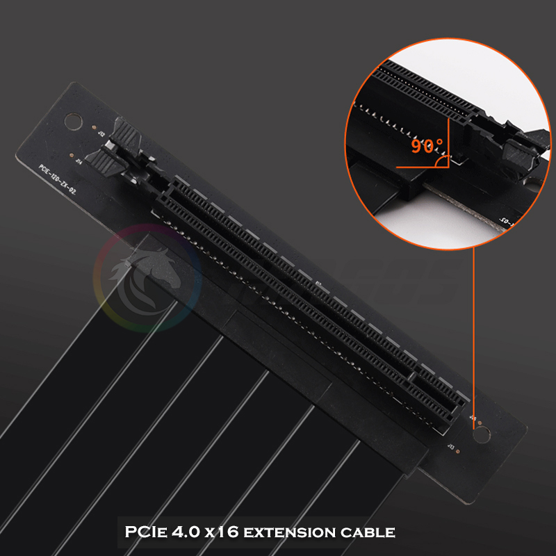 Extension de carte vidéo PCIE  - Pcie 4.0 X16 Riser Cable 90 Degree avis et prix