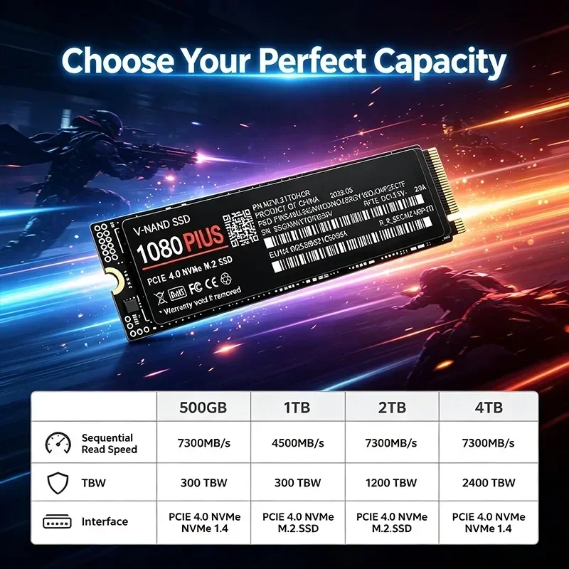 Disque SSD 1080 PLUS PCIe 4.0  - M.2 Nvme 4Tb Pcie 4.0 Ssd avis et prix